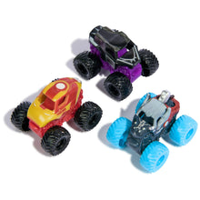 Load image into Gallery viewer, Monster Jam Marvel Mini Monster Truck 3-Pack (Thor, Black Panther, Iron Man)