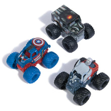 Load image into Gallery viewer, Monster Jam Marvel Mini Truck 3-Pack (Captain America, War Machine, Winter Soldier)