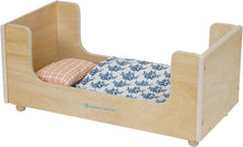 Load image into Gallery viewer, Sleep Tight Wooden Play Sleigh Bed with Pillow and Blanket

