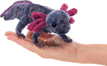 Load image into Gallery viewer, Black Axolotl Finger Puppet