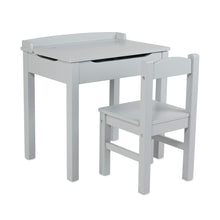 Load image into Gallery viewer, Child’s Lift-Top Desk & Chair Gray