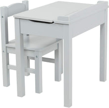 Load image into Gallery viewer, Child’s Lift-Top Desk &amp; Chair Gray

