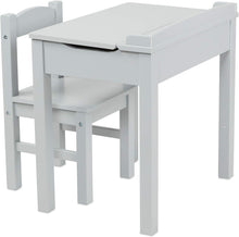 Load image into Gallery viewer, Child’s Lift-Top Desk & Chair Gray