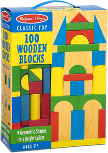 Wooden Building Set - 100 Blocks