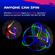 Load image into Gallery viewer, SPIN BALLS Glow.0 LED Poi Balls Glow