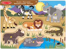 Load image into Gallery viewer, Safari Peg Puzzle