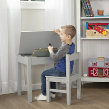 Load image into Gallery viewer, Child’s Lift-Top Desk & Chair Gray