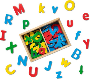 52 Wooden Alphabet Magnets in a Box