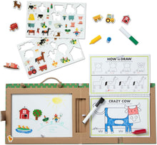 Load image into Gallery viewer, Play: Play, Draw, Create Reusable Drawing & Magnet Kit – Farm