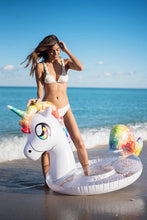 Load image into Gallery viewer, Unicorn Glitter Pool Float with Drink Holder