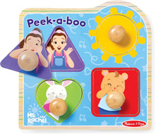 Load image into Gallery viewer, Ms. Rachel™ Wooden Peek-a-Boo Jumbo Peg