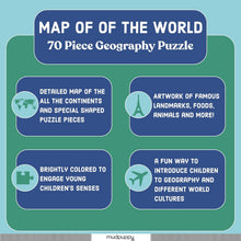 Load image into Gallery viewer, Map of The World – 78 Piece Geography Puzzle