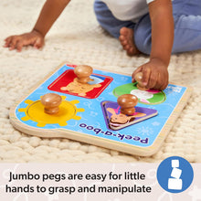 Load image into Gallery viewer, Ms. Rachel™ Wooden Peek-a-Boo Jumbo Peg