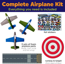 Load image into Gallery viewer, Stunt Squadron Foam Fliers: Makes 3 Airplane Toys
