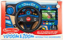 Load image into Gallery viewer, Vroom & Zoom Interactive Wooden Dashboard Steering Wheel