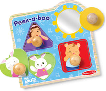 Load image into Gallery viewer, Ms. Rachel™ Wooden Peek-a-Boo Jumbo Peg