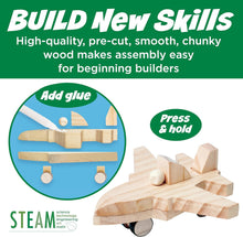 Load image into Gallery viewer, Buildeez! Easy Wooden Model Set: Jet Plane Ace