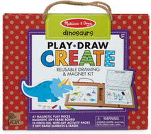 Load image into Gallery viewer, Play, Draw, Create Reusable Drawing & Magnet Kit – Dinosaurs