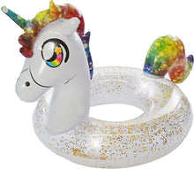 Load image into Gallery viewer, Unicorn Glitter Pool Float with Drink Holder