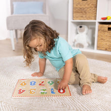 Load image into Gallery viewer, Lift & See Numbers Wooden Peg Puzzle