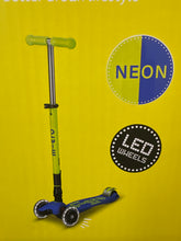 Load image into Gallery viewer, Micro Maxi Foldable LED Scooter (Neon Blaze Orange)