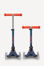 Load image into Gallery viewer, Micro Mini Foldable LED Scooter (Navy Blue/Orange)
