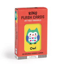Load image into Gallery viewer, My First Animals Ring Flash Cards