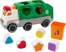 Load image into Gallery viewer, Kidoozie Shape Sorting Recycling Truck