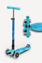 Load image into Gallery viewer, Micro Maxi Foldable LED Scooter (Bright Blue)