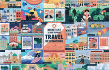 Load image into Gallery viewer, 50 Awe-Inspiring Travel Destinations Bucket List 1000 Piece Jigsaw Puzzle