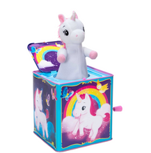 Load image into Gallery viewer, Pop and Glow Unicorn Jack in the Box