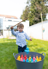 Load image into Gallery viewer, Set of 6 Fishing Ducks Rainbow