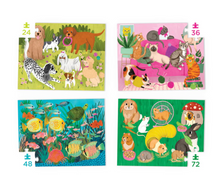 Load image into Gallery viewer, Four Puzzles To Grown On Set - Playful Pets