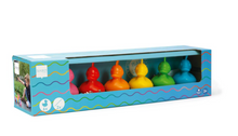 Load image into Gallery viewer, Set of 6 Fishing Ducks Rainbow