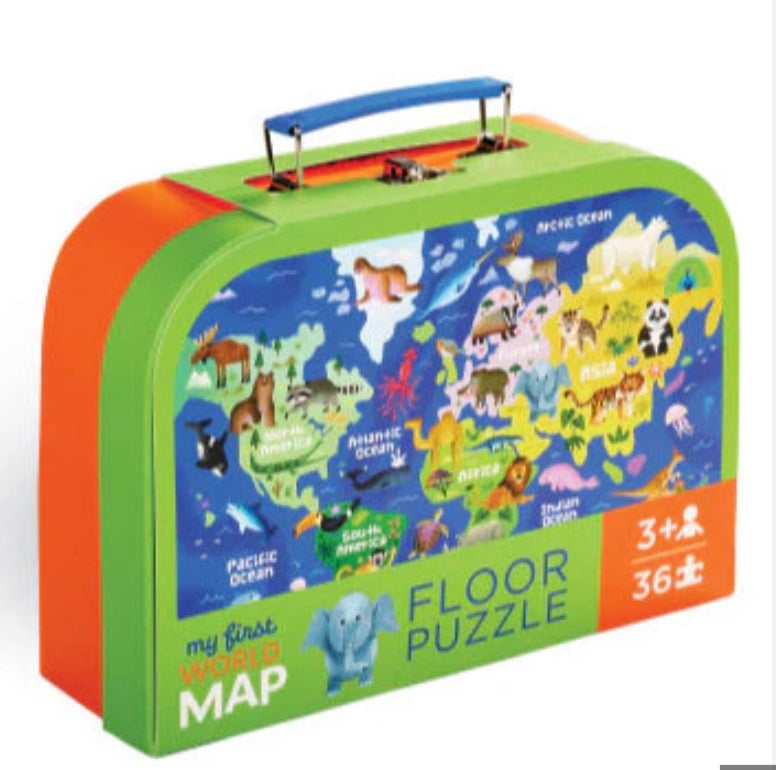 Puzzle Case Floor My First World Map - 36 Piece