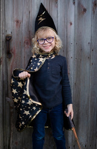 Reversible Wizard Cape and Hat Size 4-6