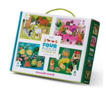 Load image into Gallery viewer, Four Puzzles To Grown On Set - Playful Pets