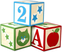 Load image into Gallery viewer, Jumbo Wooden ABC-123 Blocks
