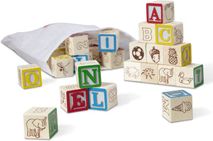 Deluxe ABC/123  Blocks Set With Storage Pouch