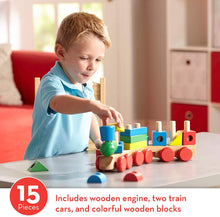 Load image into Gallery viewer, Stacking Train - Classic Wooden Toddler Toy (18 pcs)
