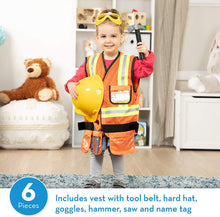 Load image into Gallery viewer, Construction Worker Role Play Costume Dress-Up Set