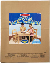 Load image into Gallery viewer, Wooden Table & Chairs 3-Piece Set