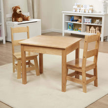 Load image into Gallery viewer, Wooden Table & Chairs 3-Piece Set