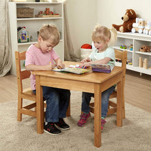 Load image into Gallery viewer, Wooden Table & Chairs 3-Piece Set