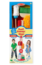 Load image into Gallery viewer, Dust! Sweep! Mop! 6-Piece Pretend Play Set