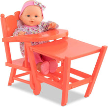 Load image into Gallery viewer, Mon Grand Poupon High Chair - 2-in-1 Design fits 14" and 17" Baby Dolls
