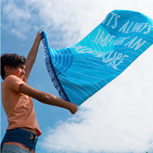 Load image into Gallery viewer, Blue Currents Beach Towel