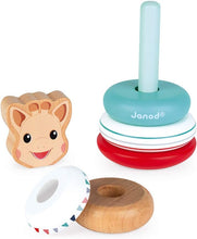 Load image into Gallery viewer, Sophie La Girafe 6 pc Wooden Stackable Roly-Poly
