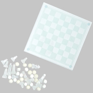 Glass Chess and Checkers Set