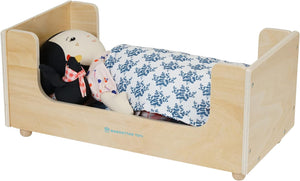 Sleep Tight Wooden Play Sleigh Bed with Pillow and Blanket